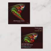 カメレオン抽象芸術アートプロフェッショナル スクエア名刺 (正面/裏面)