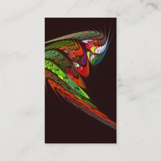 カメレオン抽象芸術アート名刺 名刺 (正面)