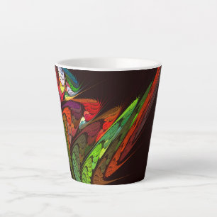 カメレオン抽象芸術アート カフェラテマグ