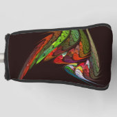 カメレオン抽象芸術アート ゴルフヘッドカバー (正面)