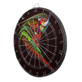 カメレオン抽象芸術アート ダーツボード (正面右)