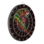 カメレオン抽象芸術アート ダーツボード (正面左)