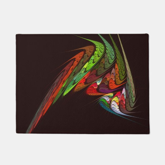 カメレオン抽象芸術アート ドアマット (正面)