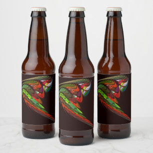 カメレオン抽象芸術アート ビールラベル