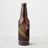 カメレオン抽象芸術アート ビールラベル (正面)