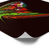 カメレオン抽象芸術アート ポスター (角)