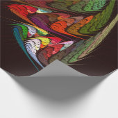 カメレオン抽象芸術アート ラッピングペーパー (角)