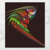 カメレオン抽象芸術アート ワインラベル (シングルラベル)