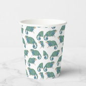 カメレオン模様 紙コップ (右)