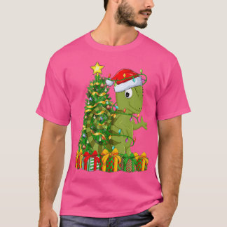 カメレオン照明クリスマスツリーマッチングカメレオンCh Tシャツ