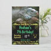 カメレオン誕生日の招待状 招待状 (スタンド正面)