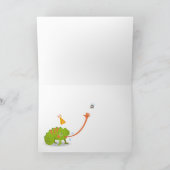 カメレオン誕生日 カード (内部)