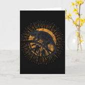 カメレオン野生生物保護動物爬虫類愛 カード (黄色い花)