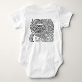 カメレオン顔 ベビーボディスーツ (裏面)