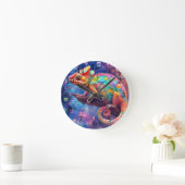 カメレオン2の泡 ラウンド壁時計 (ホーム)