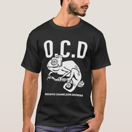 カメレオン みどり トカゲ 爬虫類 Tシャツ (正面)