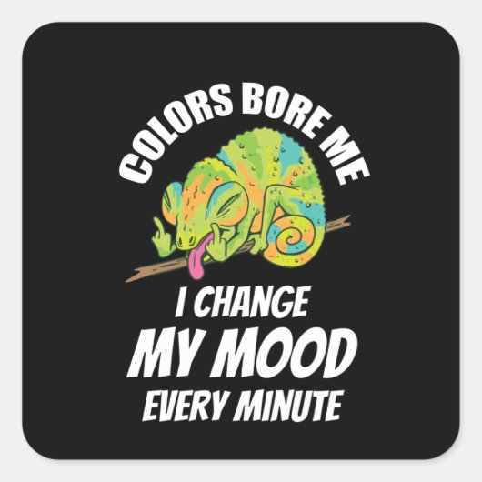 カメレオン – カラーは退屈 スクエアシール (正面)