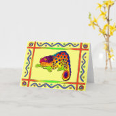 カメレオン カード (黄色い花)