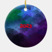 カメレオン・クリスマス・オーナメント セラミックオーナメント (裏面)