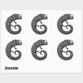 カメレオン・ステッカー ラウンドシール (シート)