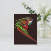 カメレオン・フラクタル・アブストラクト・アート 鮮やかな動きの中に ポストカード (スタンド正面)