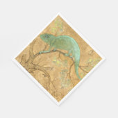 カメレオン（リザード） （爬虫類） （ムガルアート） （アジア） スタンダードランチョンナプキン (角)