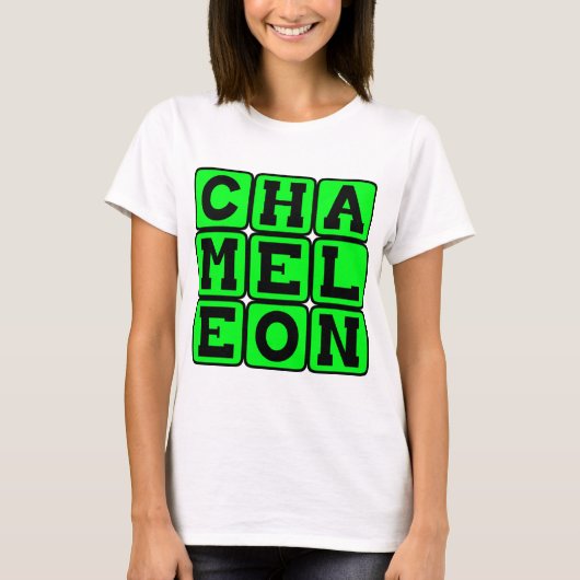 カメレオン、色を変えるトカゲ Tシャツ (正面)
