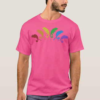 カメレオンLGBTレインボーパンサーヴェールラバーチャーム Tシャツ
