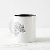 カメレオンZendoodle ツートーンマグカップ (正面左)