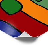 カメレカラフルオンアート抽象芸術ポスター ポスター (コーナー)