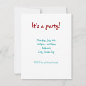 カメレカラフルオンパターン 招待状 (裏面)