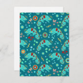 カメレカラフルオンパターン 招待状 (正面/裏面)