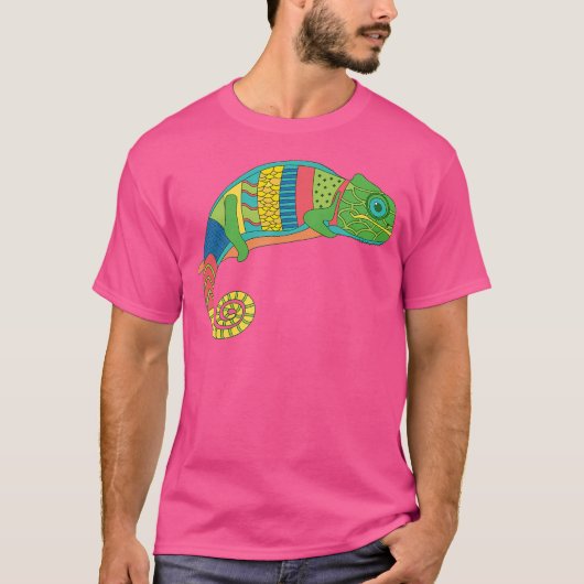 カメレカラフルオンリザード Tシャツ (正面)