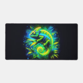 カメレ白熱［赤熱］光を放つオン、目を引くネオン動物 デスクマット