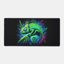 カメレ白熱［赤熱］光を放つオン、目を引くネオン動物 デスクマット