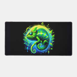 カメレ白熱［赤熱］光を放つオン、目を引くネオン動物 デスクマット