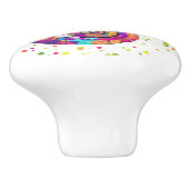 カメレ絵を描オンシンドウォーター色スタイル セラミックノブ (側面)