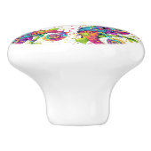 カメレ絵を描オンシンドウォーター色スタイル セラミックノブ (側面)