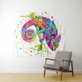 カメレ絵を描オンシンドウォーター色スタイル タペストリー (インサイチュ(横))