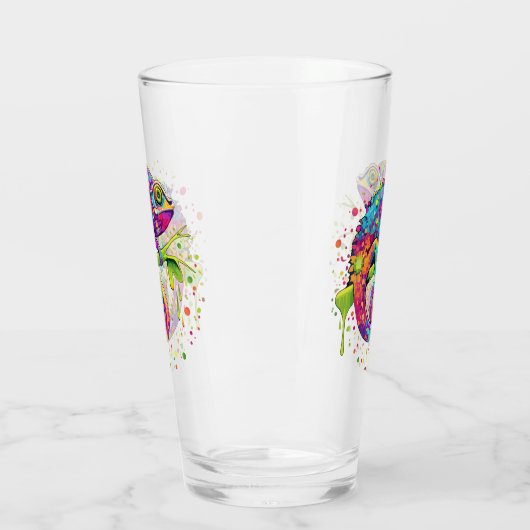 カメレ絵を描オンシンドウォーター色スタイル タンブラーグラス (左)