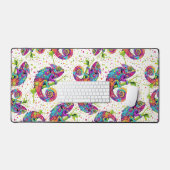 カメレ絵を描オンシンドウォーター色スタイル デスクマット (キーボード&マウス)