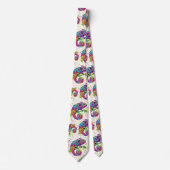 カメレ絵を描オンシンドウォーター色スタイル ネクタイ (正面)