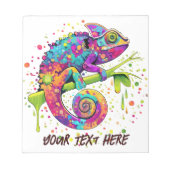 カメレ絵を描オンシンドウォーター色スタイル ノートパッド (正面)