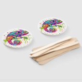 カメレ絵を描オンシンドウォーター色スタイル ハンドファン (組立なし)