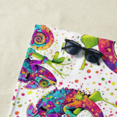 カメレ絵を描オンシンドウォーター色スタイル ビーチタオル (インサイチュ)