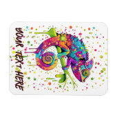 カメレ絵を描オンシンドウォーター色スタイル マグネット (横)