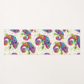 カメレ絵を描オンシンドウォーター色スタイル ヨガマット (正面(横))