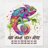 カメレ絵を描オンシンドウォーター色スタイル ワインラベル (シングルラベル)