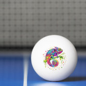 カメレ絵を描オンシンドウォーター色スタイル 卓球ボール (ネット)