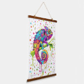 カメレ絵を描オンシンドウォーター色スタイル 吊り下げ型タペストリー (傾斜あり)